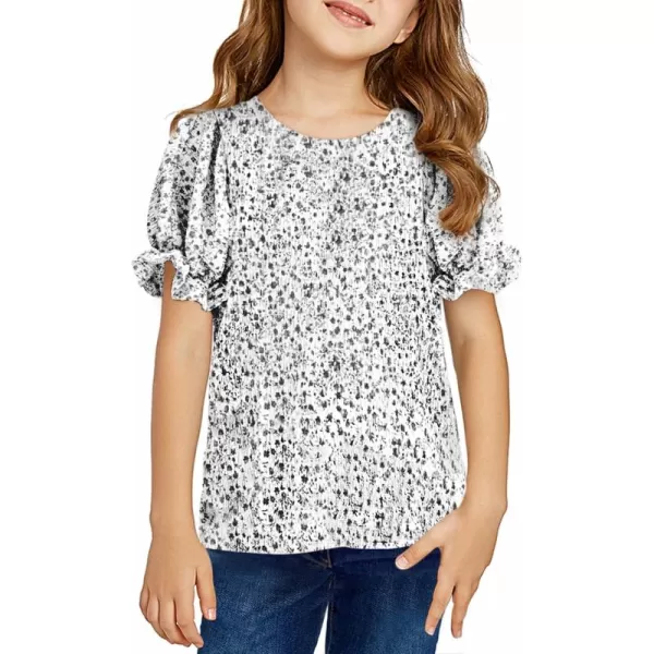 blibean Tween Girls 2024 Boho Floral Puff Sleeve Shirt Size 6-15 Years