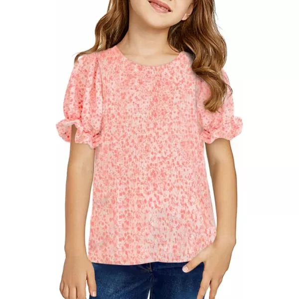 blibean Tween Girls 2024 Boho Floral Puff Sleeve Shirt Size 6-15 Years