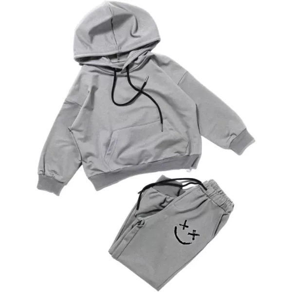 blibean Unisex Boys Girls Smile Sweat Suits Hoodies Pants Sets Size 4-15 Year Old