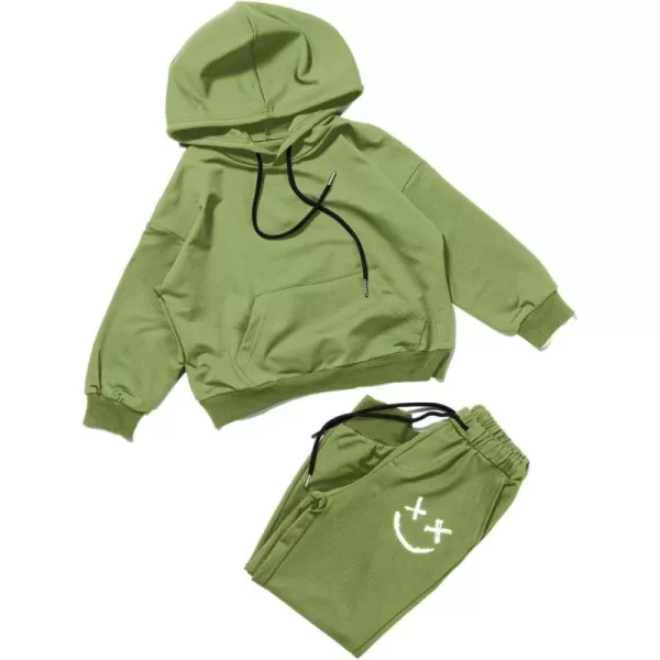 blibean Unisex Boys Girls Smile Sweat Suits Hoodies Pants Sets Size 4-15 Year Old