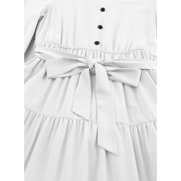 blibean Girl Long Sleeve Dresses Tween Ruffled Tunic Dress with Belt Size 6-15 Years
