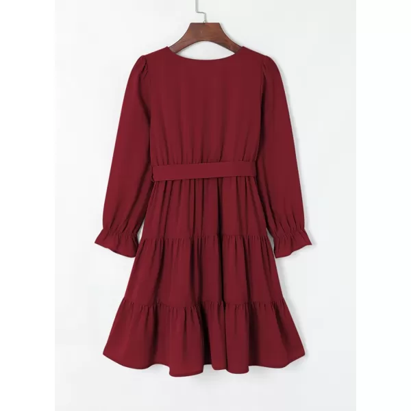 blibean Girl Long Sleeve Dresses Tween Ruffled Tunic Dress with Belt Size 6-15 Years