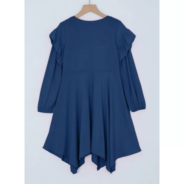 blibean Girl Long Sleeve High Low Dresses Tween Cute Swing Dress Size 6-15 Years