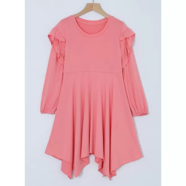 blibean Girl Long Sleeve High Low Dresses Tween Cute Swing Dress Size 6-15 Years