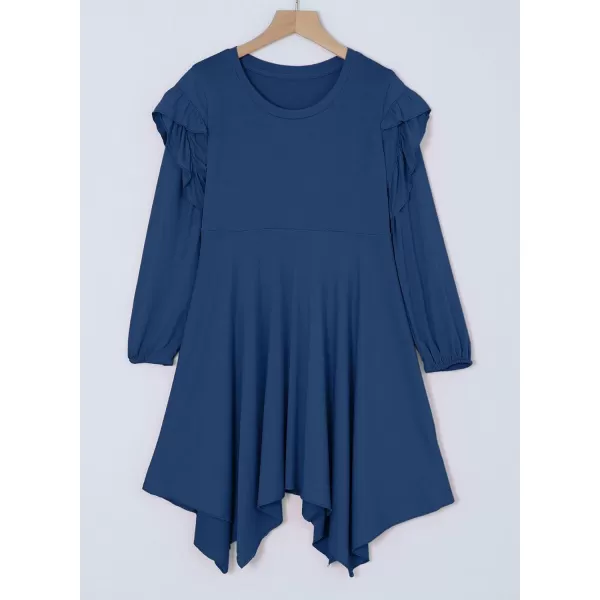 blibean Girl Long Sleeve High Low Dresses Tween Cute Swing Dress Size 6-15 Years