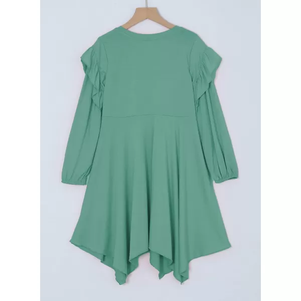 blibean Girl Long Sleeve High Low Dresses Tween Cute Swing Dress Size 6-15 Years