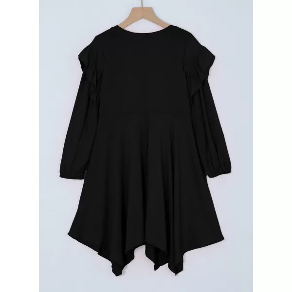 blibean Girl Long Sleeve High Low Dresses Tween Cute Swing Dress Size 6-15 Years