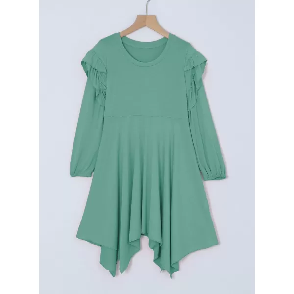 blibean Girl Long Sleeve High Low Dresses Tween Cute Swing Dress Size 6-15 Years