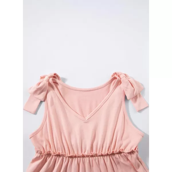 blibean Girls Boho Bow Strap Sleeveless Dress Kid Tiered Sundress Size 6-15 Years