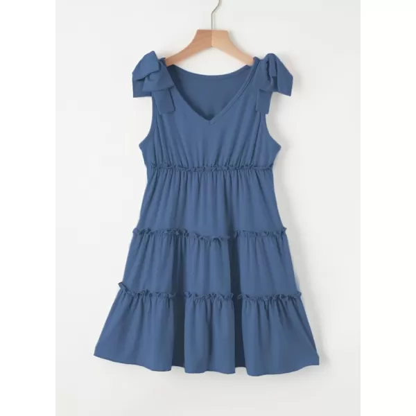 blibean Girls Boho Bow Strap Sleeveless Dress Kid Tiered Sundress Size 6-15 Years