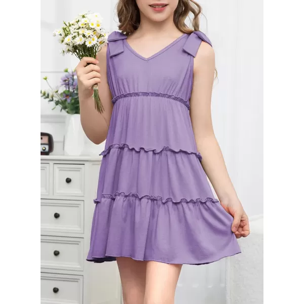 blibean Girls Boho Bow Strap Sleeveless Dress Kid Tiered Sundress Size 6-15 Years