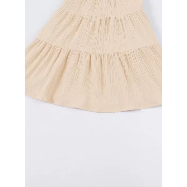 blibean Girls Cotton Long Sleeve Dresses Ruffled Boho Tiered Dress Size 6-15 Years