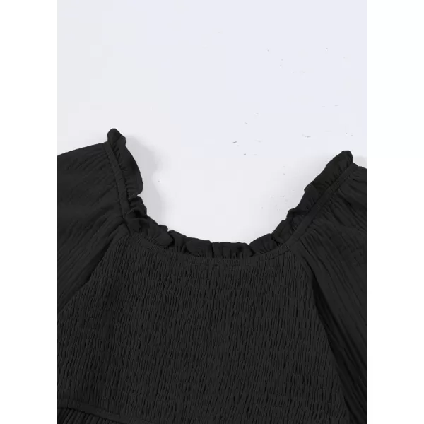 blibean Girls Cotton Long Sleeve Dresses Ruffled Boho Tiered Dress Size 6-15 Years