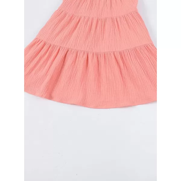 blibean Girls Cotton Long Sleeve Dresses Ruffled Boho Tiered Dress Size 6-15 Years