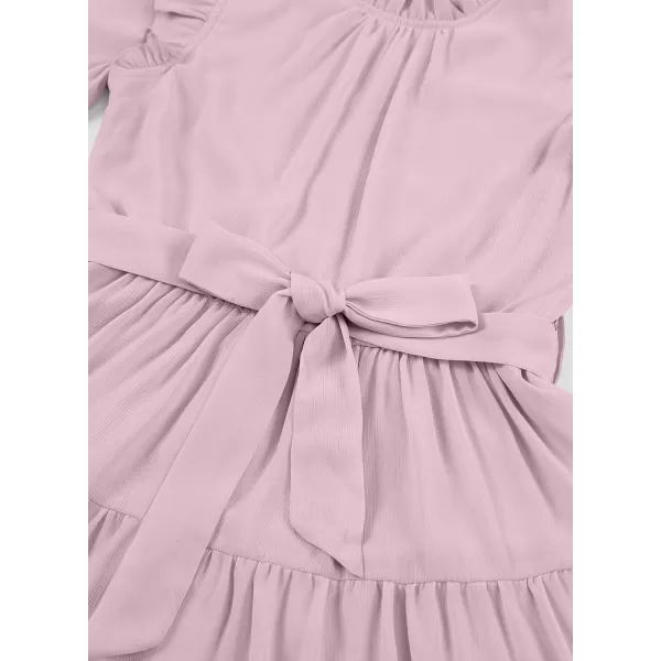 blibean Girls Fall Dresses Kids Girl Maxi Ruffle Long Sleeve Dress Size 4-15 Years