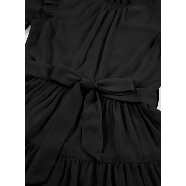 blibean Girls Fall Dresses Kids Girl Maxi Ruffle Long Sleeve Dress Size 4-15 Years
