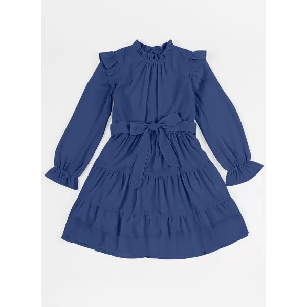 blibean Girls Fall Dresses Kids Girl Maxi Ruffle Long Sleeve Dress Size 4-15 Years