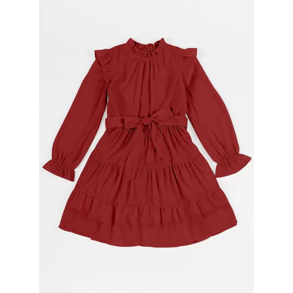 blibean Girls Fall Dresses Kids Girl Maxi Ruffle Long Sleeve Dress Size 4-15 Years