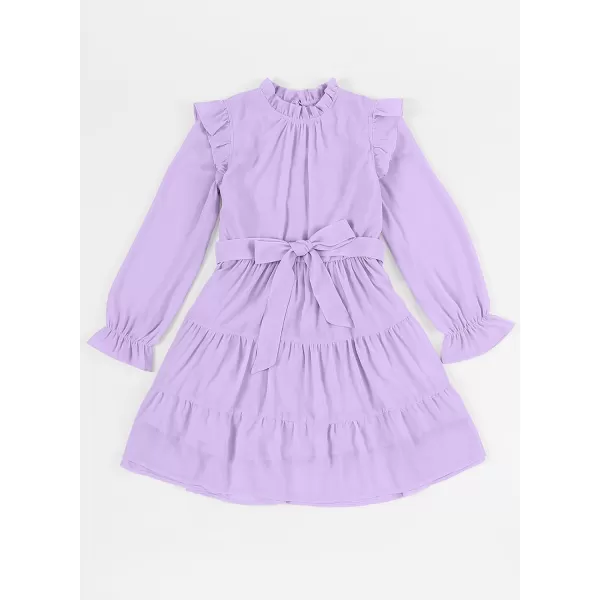 blibean Girls Fall Dresses Kids Girl Maxi Ruffle Long Sleeve Dress Size 4-15 Years