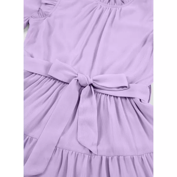 blibean Girls Fall Dresses Kids Girl Maxi Ruffle Long Sleeve Dress Size 4-15 Years
