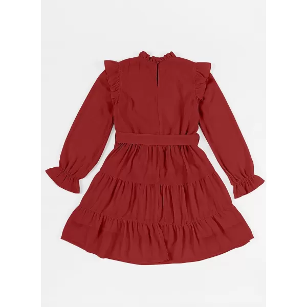 blibean Girls Fall Dresses Kids Girl Maxi Ruffle Long Sleeve Dress Size 4-15 Years