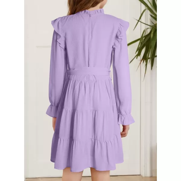 blibean Girls Fall Dresses Kids Girl Maxi Ruffle Long Sleeve Dress Size 4-15 Years