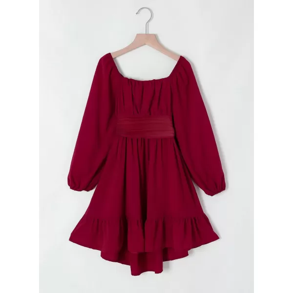 blibean Girls Long Sleeve Tie Back Dress Tween Fall Off Shoulder Dress Size 6-15 Years