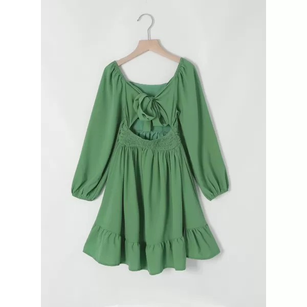 blibean Girls Long Sleeve Tie Back Dress Tween Fall Off Shoulder Dress Size 6-15 Years