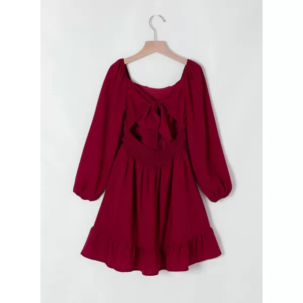 blibean Girls Long Sleeve Tie Back Dress Tween Fall Off Shoulder Dress Size 6-15 Years
