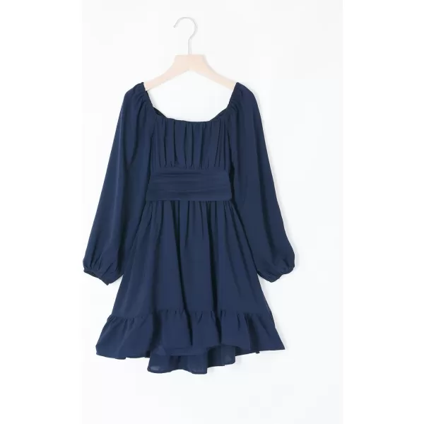blibean Girls Long Sleeve Tie Back Dress Tween Fall Off Shoulder Dress Size 6-15 Years