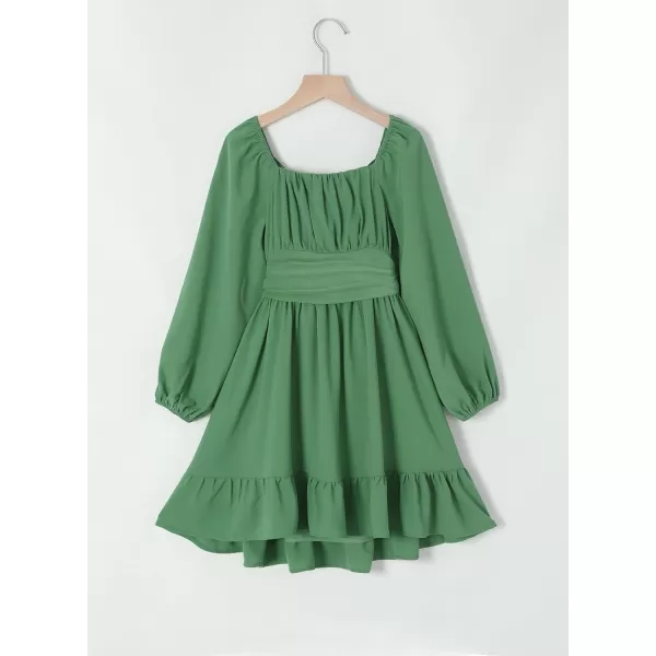 blibean Girls Long Sleeve Tie Back Dress Tween Fall Off Shoulder Dress Size 6-15 Years