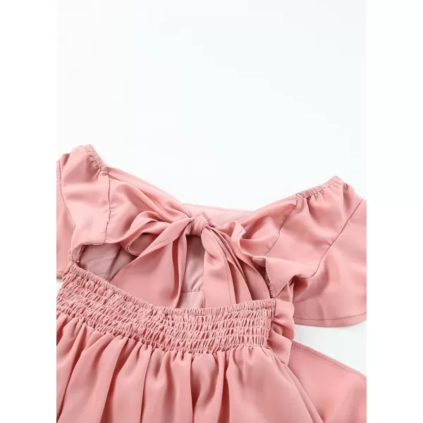 blibean Girls Summer Tie Back Dress Tween Kids Off Shoulder Dresses Size 4-13 Years