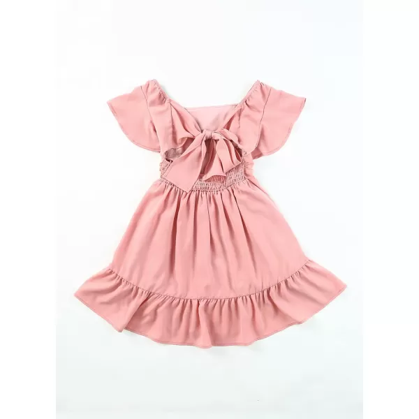 blibean Girls Summer Tie Back Dress Tween Kids Off Shoulder Dresses Size 4-13 Years