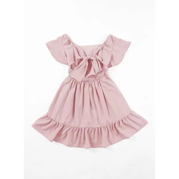 blibean Girls Summer Tie Back Dress Tween Kids Off Shoulder Dresses Size 4-13 Years