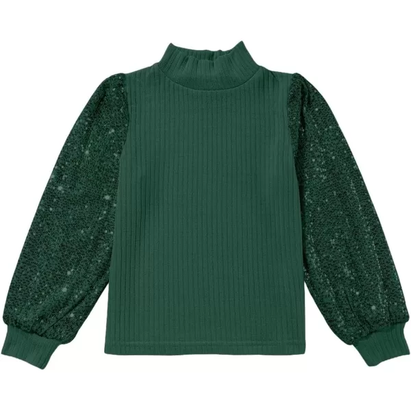 blibean Teen Girls Fall Sparkly Sequin Bloues Kids Glitter Long Sleeve Shirts Size 6-15 Years