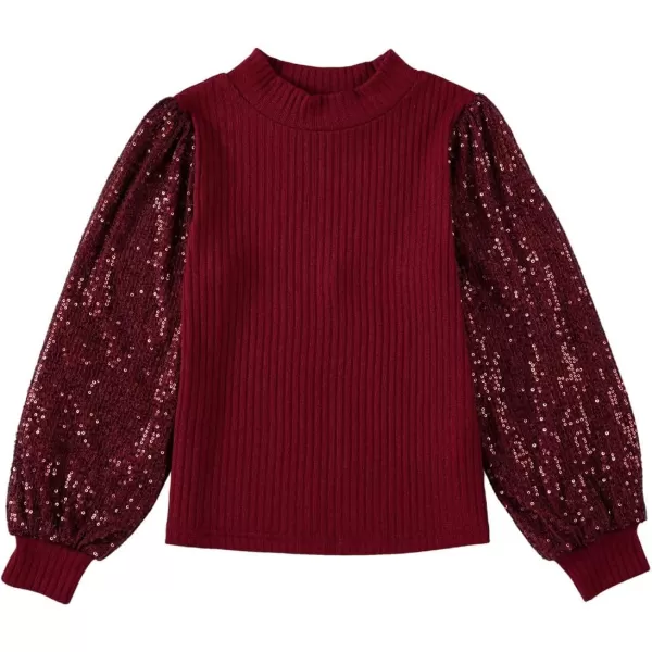 blibean Teen Girls Fall Sparkly Sequin Bloues Kids Glitter Long Sleeve Shirts Size 6-15 Years
