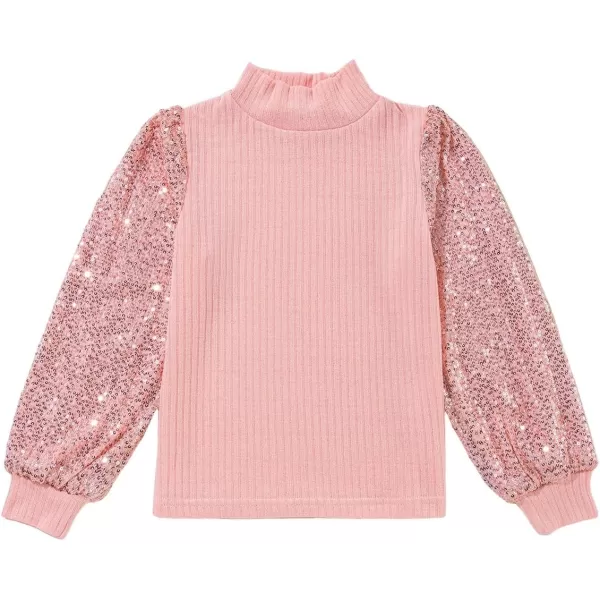 blibean Teen Girls Fall Sparkly Sequin Bloues Kids Glitter Long Sleeve Shirts Size 6-15 Years