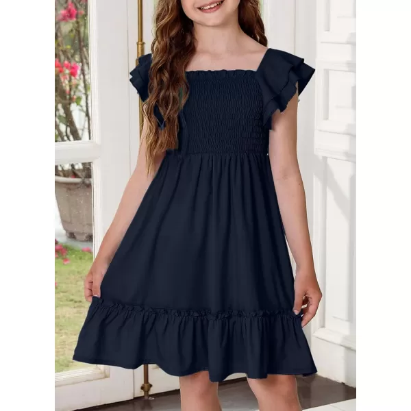 blibean Tween Girls Elegant Ruffle Sleeve Dresses Size 6-15 Years