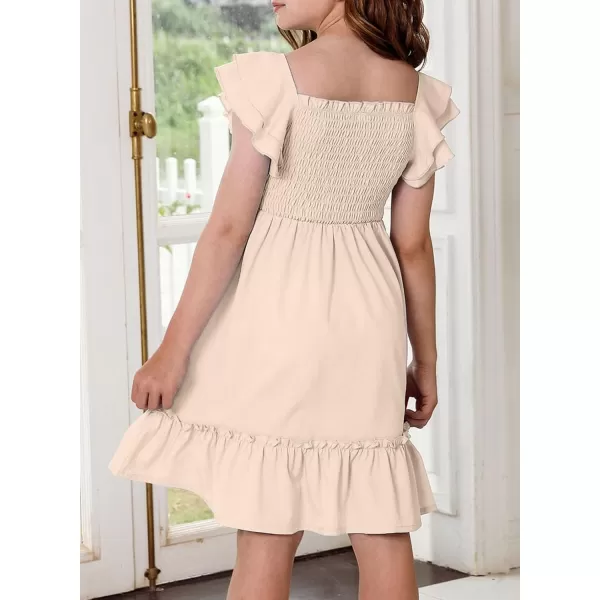 blibean Tween Girls Elegant Ruffle Sleeve Dresses Size 6-15 Years