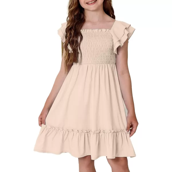 blibean Tween Girls Elegant Ruffle Sleeve Dresses Size 6-15 Years