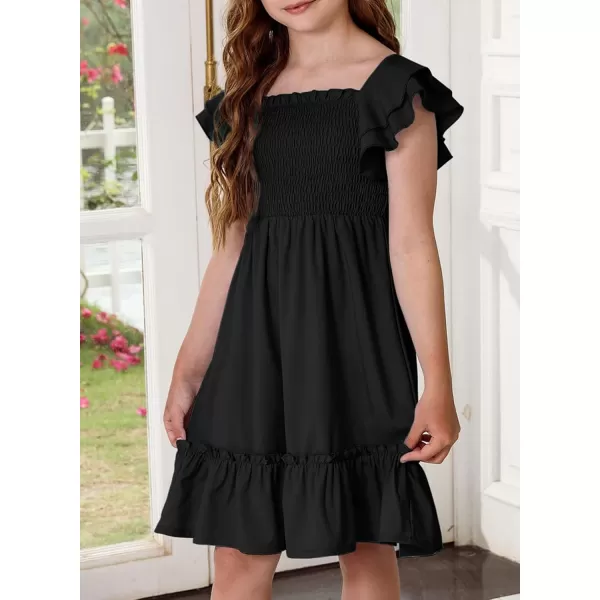 blibean Tween Girls Elegant Ruffle Sleeve Dresses Size 6-15 Years