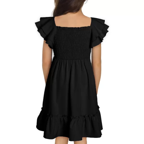 blibean Tween Girls Elegant Ruffle Sleeve Dresses Size 6-15 Years