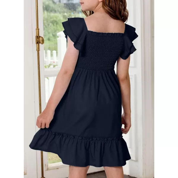 blibean Tween Girls Elegant Ruffle Sleeve Dresses Size 6-15 Years