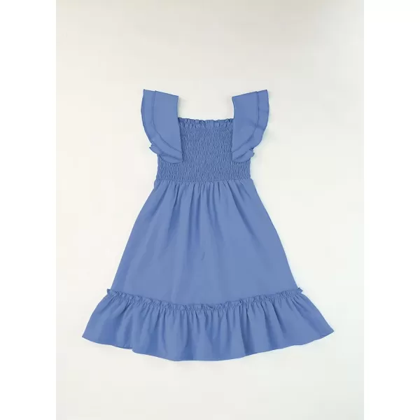 blibean Tween Girls Elegant Ruffle Sleeve Dresses Size 6-15 Years