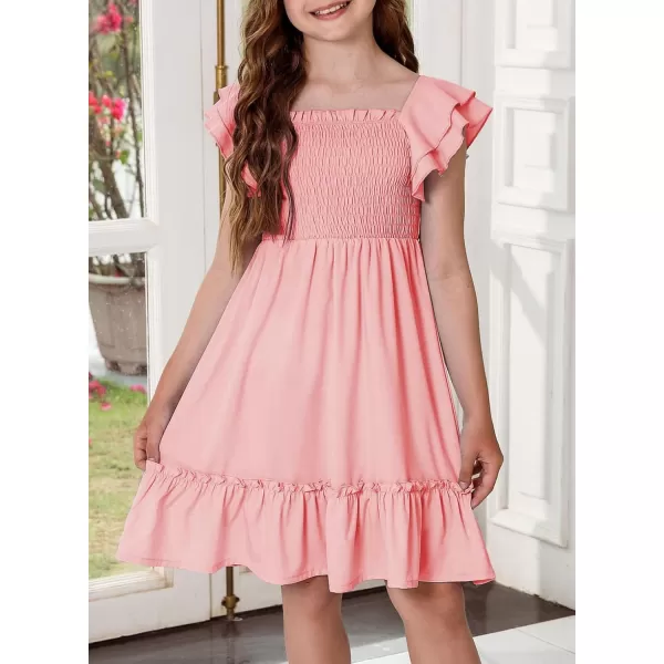 blibean Tween Girls Elegant Ruffle Sleeve Dresses Size 6-15 Years