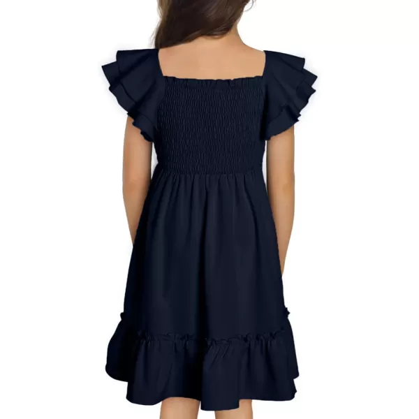 blibean Tween Girls Elegant Ruffle Sleeve Dresses Size 6-15 Years
