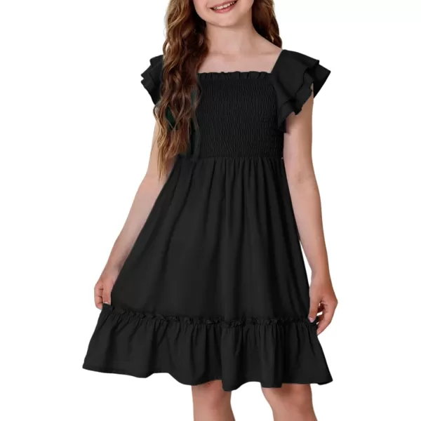 blibean Tween Girls Elegant Ruffle Sleeve Dresses Size 6-15 Years