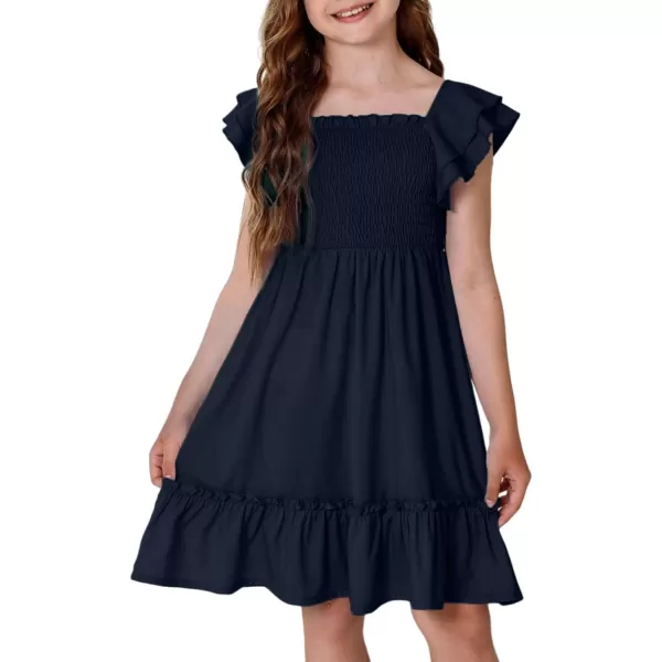 blibean Tween Girls Elegant Ruffle Sleeve Dresses Size 6-15 Years