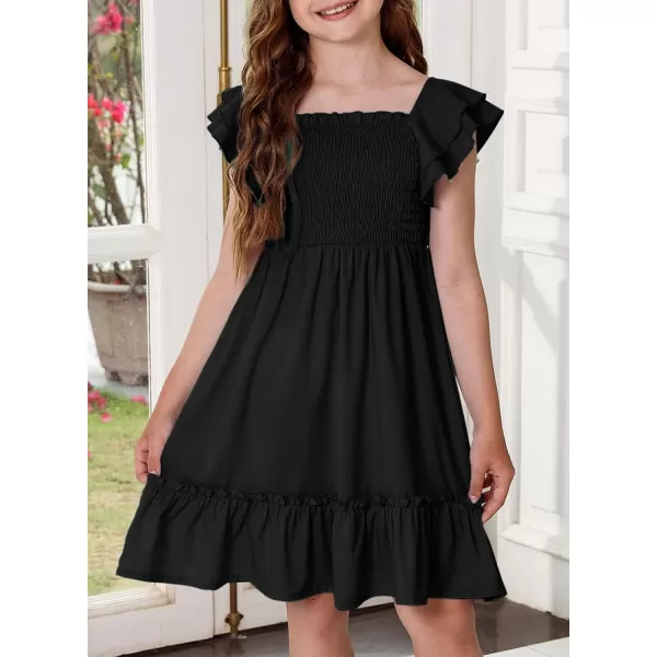 blibean Tween Girls Elegant Ruffle Sleeve Dresses Size 6-15 Years
