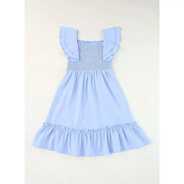 blibean Tween Girls Elegant Ruffle Sleeve Dresses Size 6-15 Years